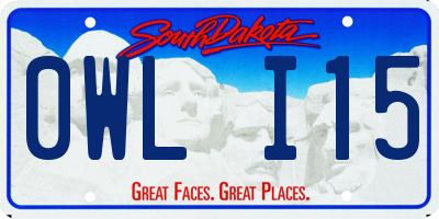 SD license plate 0WLI15