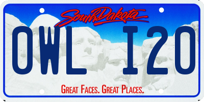 SD license plate 0WLI20