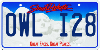 SD license plate 0WLI28
