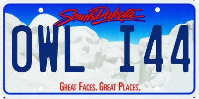 SD license plate 0WLI44
