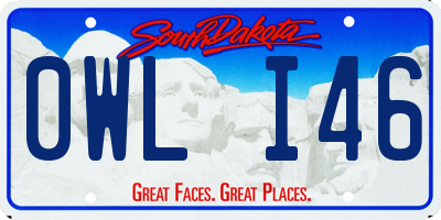 SD license plate 0WLI46