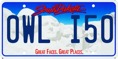 SD license plate 0WLI50