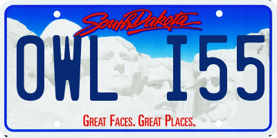 SD license plate 0WLI55