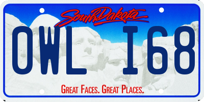 SD license plate 0WLI68