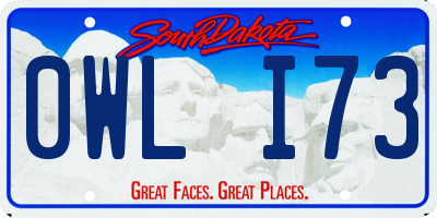 SD license plate 0WLI73