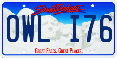 SD license plate 0WLI76