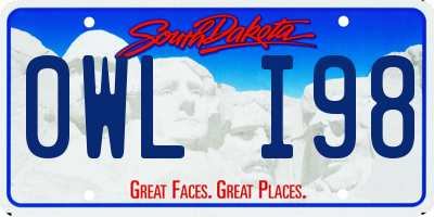 SD license plate 0WLI98