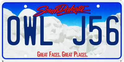 SD license plate 0WLJ56