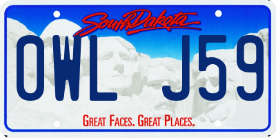 SD license plate 0WLJ59