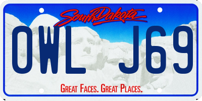 SD license plate 0WLJ69