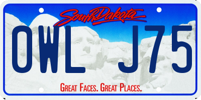 SD license plate 0WLJ75