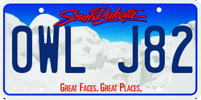 SD license plate 0WLJ82