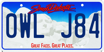 SD license plate 0WLJ84