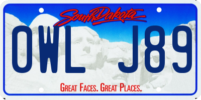 SD license plate 0WLJ89