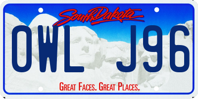 SD license plate 0WLJ96