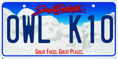 SD license plate 0WLK10