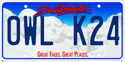 SD license plate 0WLK24