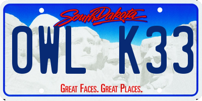 SD license plate 0WLK33