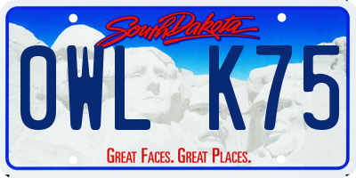 SD license plate 0WLK75