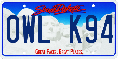 SD license plate 0WLK94