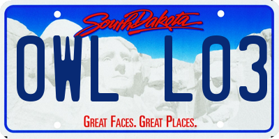 SD license plate 0WLL03