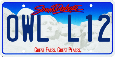 SD license plate 0WLL12