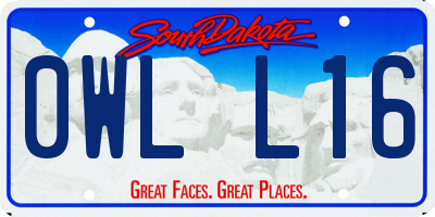 SD license plate 0WLL16