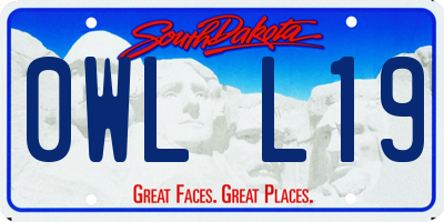 SD license plate 0WLL19