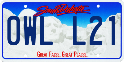 SD license plate 0WLL21