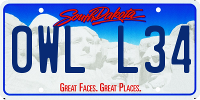 SD license plate 0WLL34