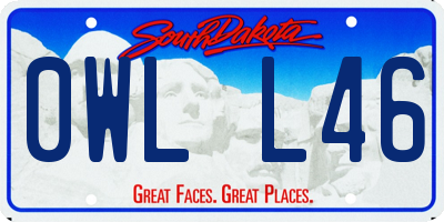 SD license plate 0WLL46