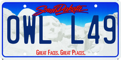 SD license plate 0WLL49