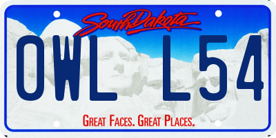 SD license plate 0WLL54