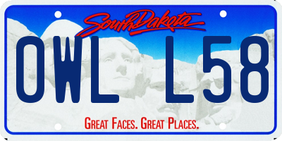 SD license plate 0WLL58