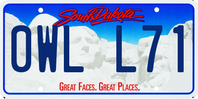 SD license plate 0WLL71