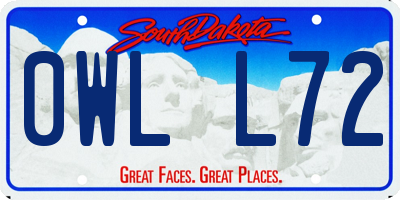 SD license plate 0WLL72