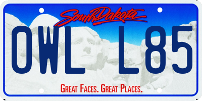 SD license plate 0WLL85