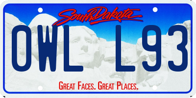 SD license plate 0WLL93