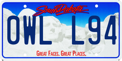 SD license plate 0WLL94