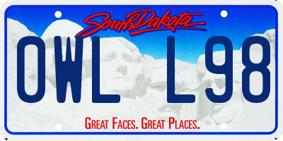 SD license plate 0WLL98