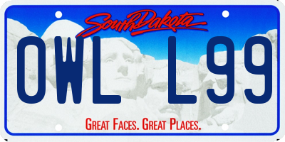 SD license plate 0WLL99