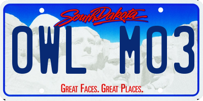 SD license plate 0WLM03