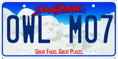 SD license plate 0WLM07