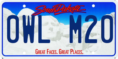 SD license plate 0WLM20
