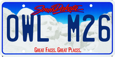 SD license plate 0WLM26