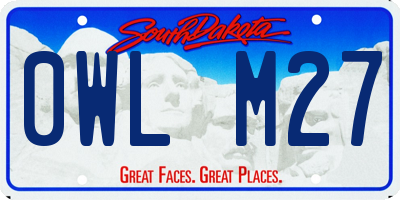 SD license plate 0WLM27