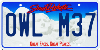 SD license plate 0WLM37