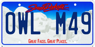 SD license plate 0WLM49