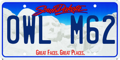 SD license plate 0WLM62