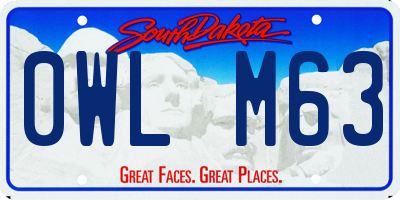 SD license plate 0WLM63